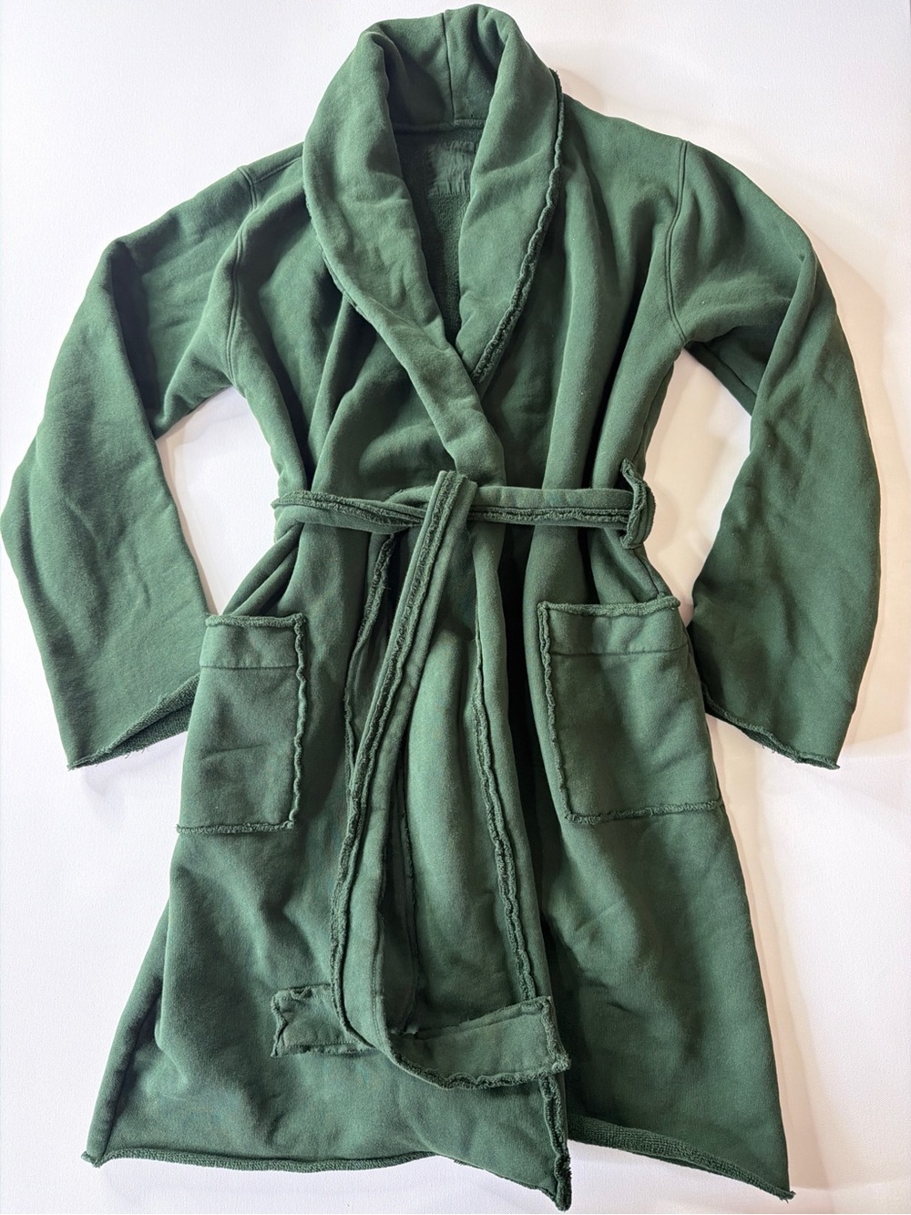 Frank &Eileen Labrobe no size
tag Women’s Shawl-Collar Robe in Forest Green